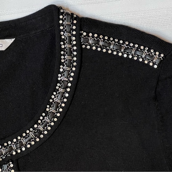 Open Cardigan Embellished Cotton Blend Sz L EUC Peter Nygard - Picture 4 of 12